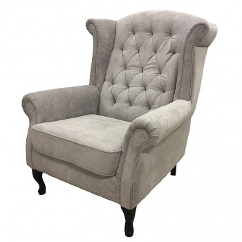 Fauteuil Baroque Crème – Bergère à Oreilles – Capitonné – Palazzo INT – Neuf