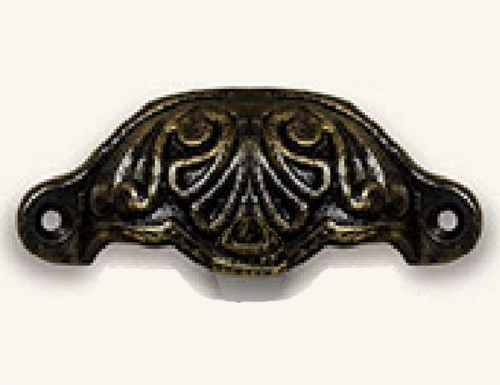 Dépôt des Docks Quincaillerie et ferronnerie. Poignée de porte ou de tiroirs en métal en forme de coque ou demi cercle pour meubles type vaisseliers, buffets, comptoir