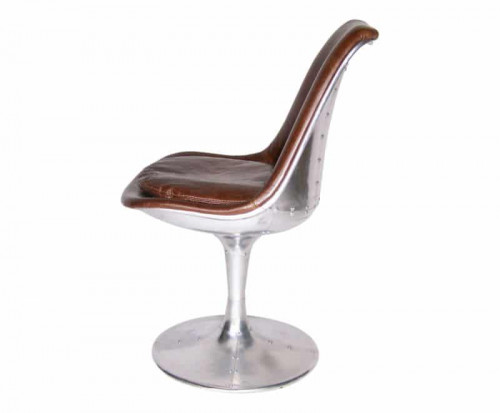 Chaise vintage en cuir pleine fleur AVIATEUR