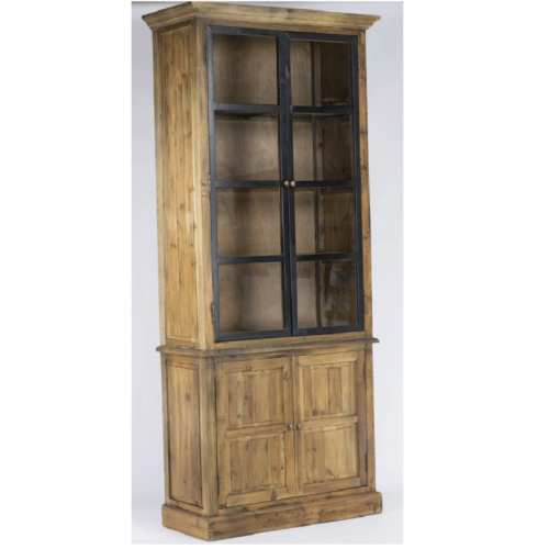 Buffet Vintage industriel métal & Vieux Bois - 100x44x230 cm