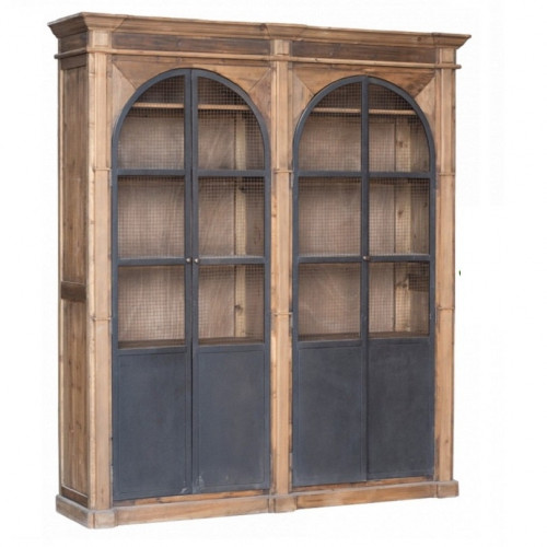 Bibliothèque Vintage industrielle Métal & Vieux Bois - 190x50x230 cm