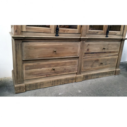 Bibliothèque Vintage industrielle Vieux Bois - 167x48x240 cm