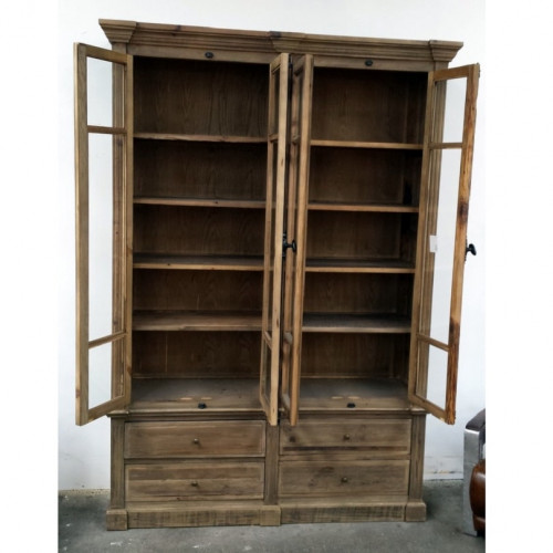 Bibliothèque Vintage industrielle Vieux Bois - 167x48x240 cm