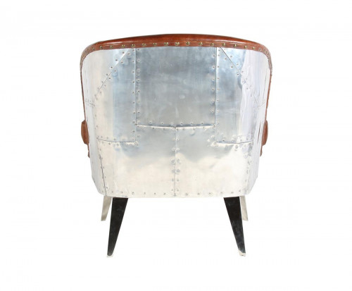 Le fauteuil Solin en cuir et en aluminium