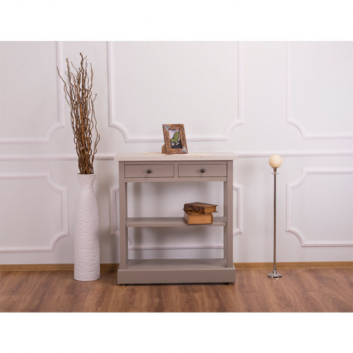 Console de cuisine en pin massif - 2 tiroirs