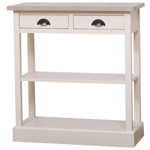 Console de cuisine en pin massif - 2 tiroirs