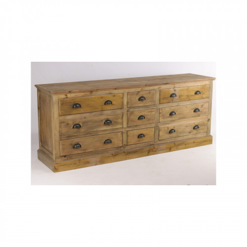 Enfilade "Amarillo" de métier en bois naturel vieilli