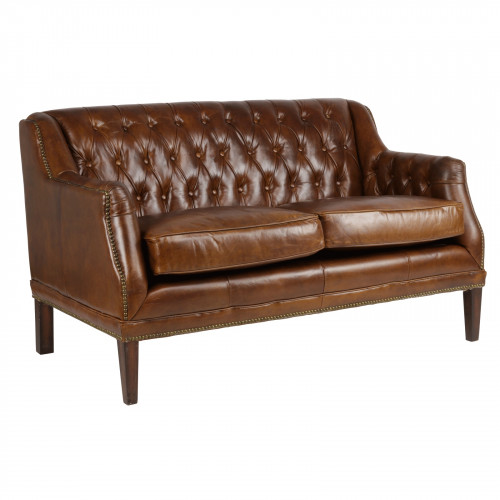 Sofa le Hampton en cuir de vachette