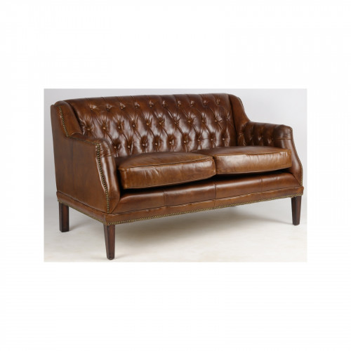 Sofa le Hampton en cuir de vachette