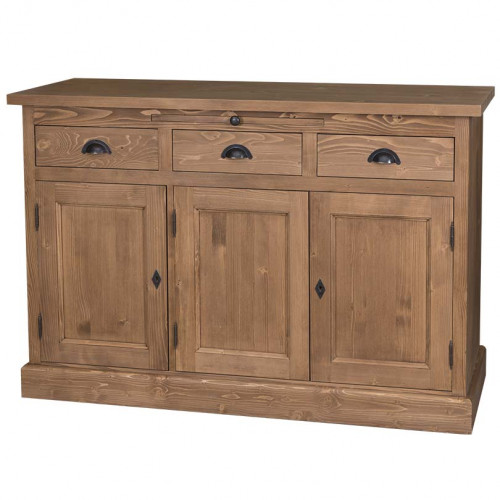 Buffet bas ROMANE en bois massif - 132x50x90 cm