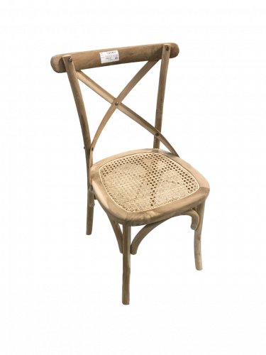 Chaise cannée en Teck