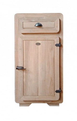 Meuble en Teck avec 1 porte et 1 tiroir