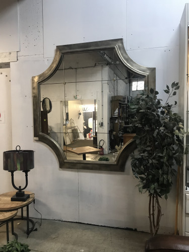 Miroir d'atelier doré