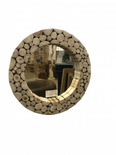 Miroir en branche de Teck