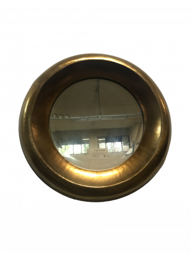 Miroir rond doré