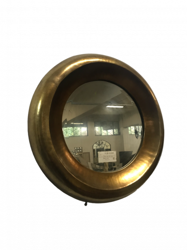 Miroir rond doré
