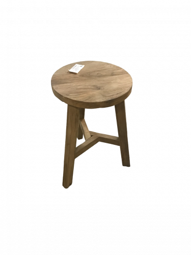 Tabouret rond en Teck