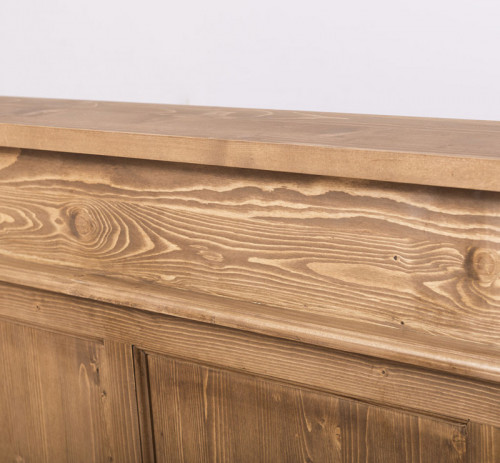 Comptoir d'accueil en pin massif - 180x51x107 cm