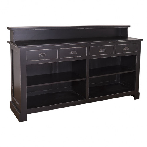 Comptoir d'accueil en pin massif - 180x51x107 cm