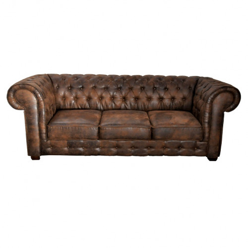 Canapé chesterfield 3 places - 215x94x77 cm