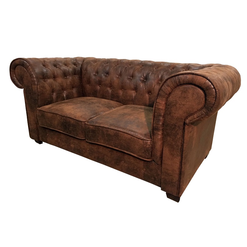 Canapé Cuir Chesterfield 2 places Cigare
