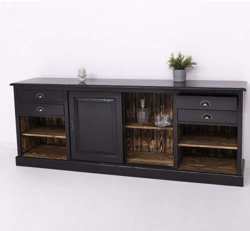 Buffet en bois Massif ROMANE - 236x50x90cm