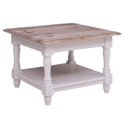 Table basse en bois massif ROMANE - 65x65x45cm