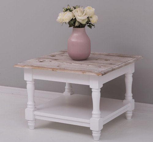 Table basse en bois massif ROMANE - 65x65x45cm