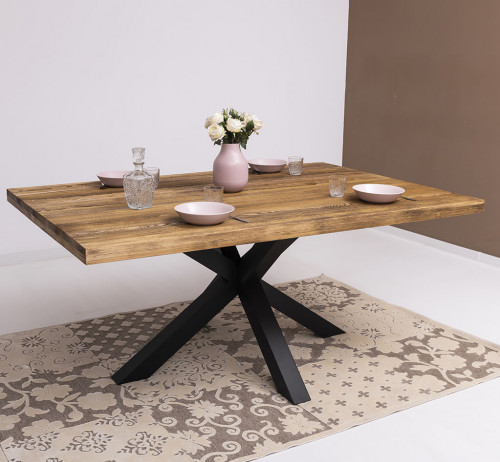 Table à manger en bois Massif ROMANE - 180x100x78cm