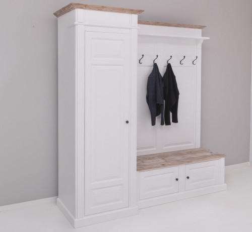 Ensemble Vestiaire et Colonne de rangement ROMANE - 205x65x210cm