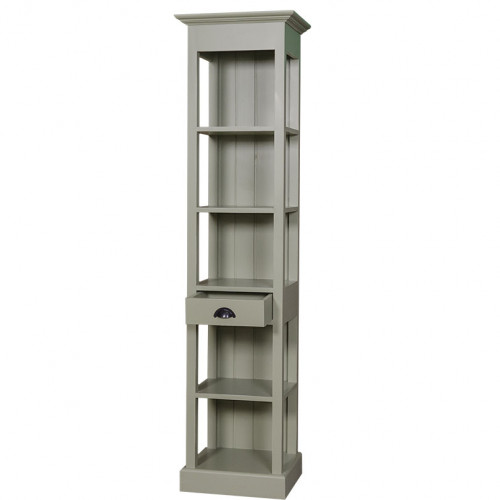 Etagère Colonne ROMANE en bois massif - 50x39x197 cm