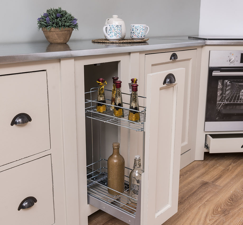 Meuble bas de cuisine avec tiroir pour epices 45x65x90 cm, range