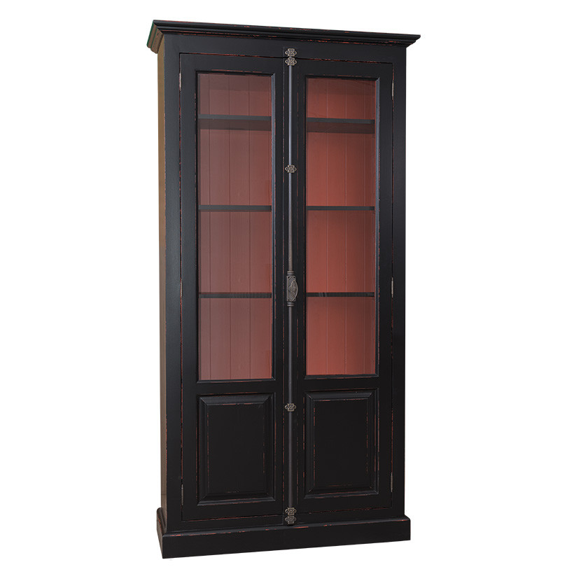 Armoire bibliothèque 2 portes 4 tablettes L90xP45xH180 cm