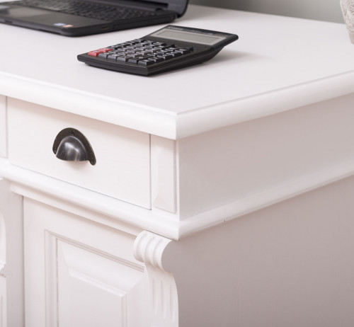 Bureau en bois massif ROMANE - 140x70x78 cm