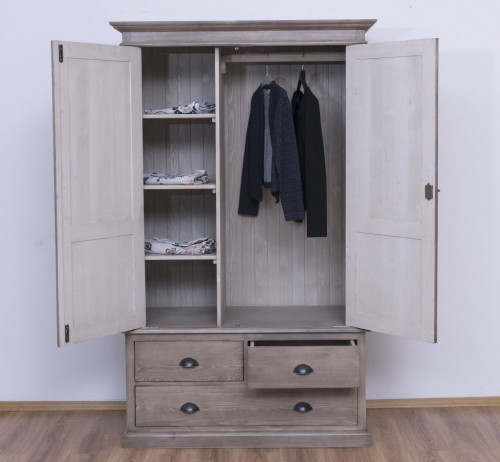 Armoire ROMANE en pin massif - 120x59x197 cm