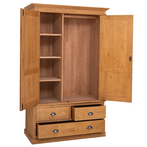 Armoire ROMANE en pin massif - 120x59x197 cm