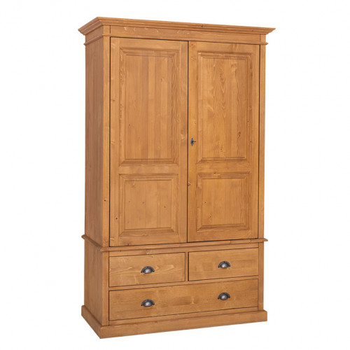 Armoire ROMANE en pin massif - 120x59x197 cm