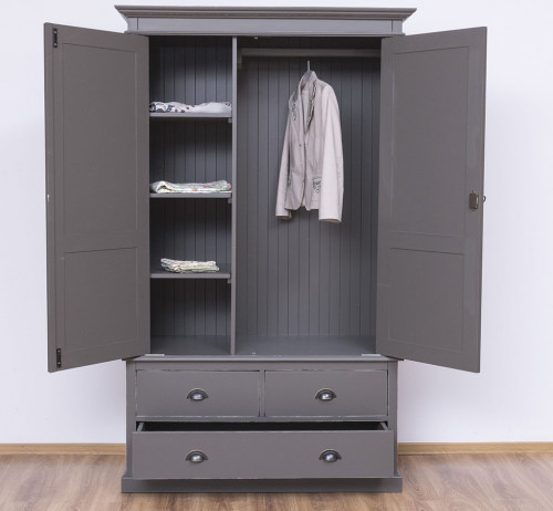 Armoire ROMANE en pin massif - 120x59x197 cm