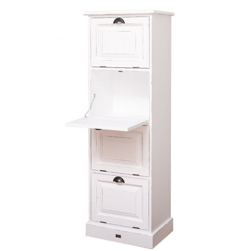Colonne de rangement à 4 clapets ROMANE - 55x40x163 cm
