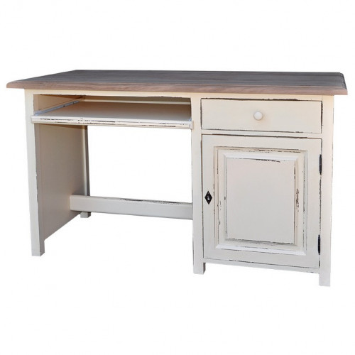 Bureau avec 1 porte, 1 tiroir, et tablette coulissante | 130x60x78cm