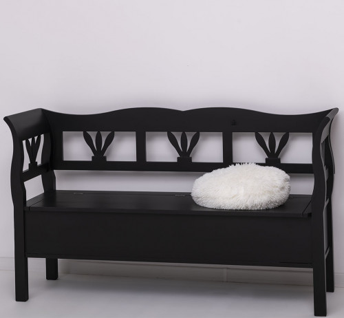 Banc coffre en bois massif