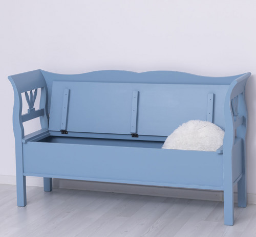 Banc coffre en bois massif