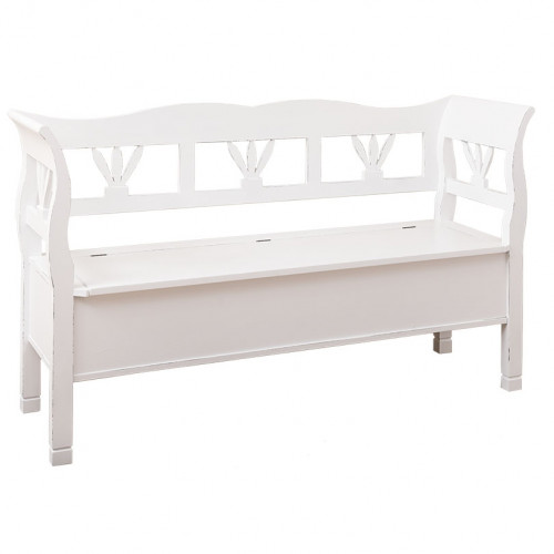 Banc coffre en bois massif