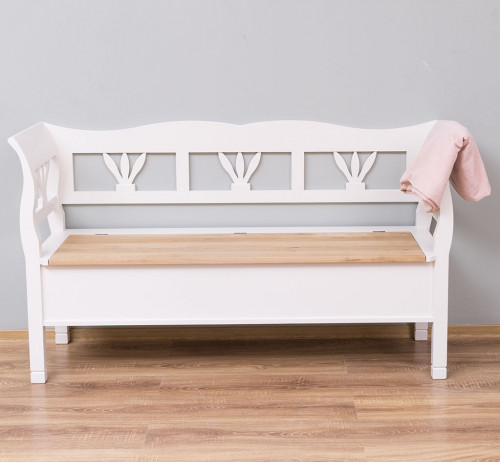 Banc coffre en bois massif