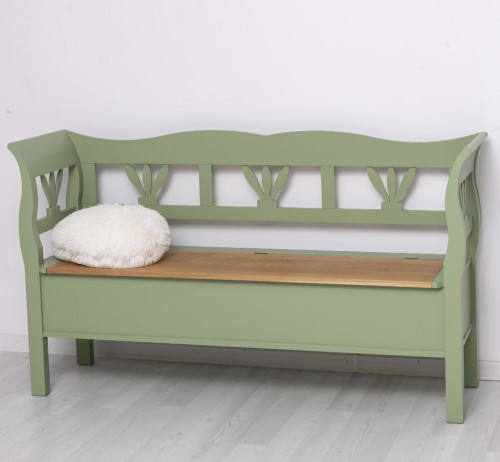 Banc coffre en bois massif
