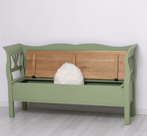 Banc coffre en bois massif