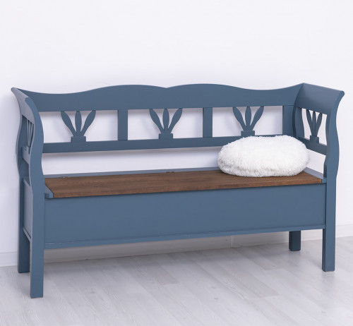 Banc coffre en bois massif