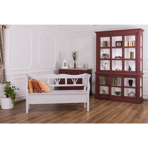 Banc coffre en bois massif