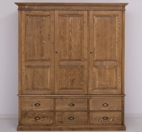 Armoire ROMANE en pin massif - 174x59x197 cm