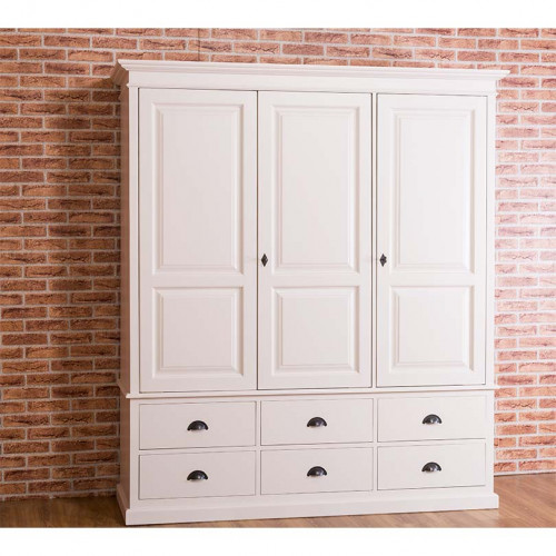 Armoire ROMANE en pin massif - 174x59x197 cm